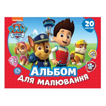 Альбом д/малювання 20 арк. PAW Patrol червоний 122137