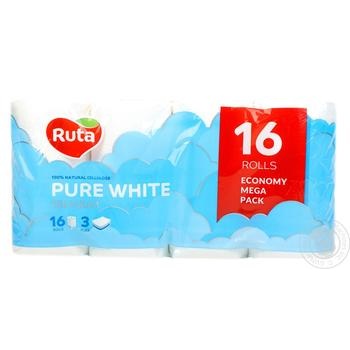 Ruta Pure White 2-ply Toilet Paper 16pcs   - buy, prices for Auchan - photo 5