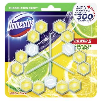Блок для унитаза Domestos Power 5 Лайм 3шт