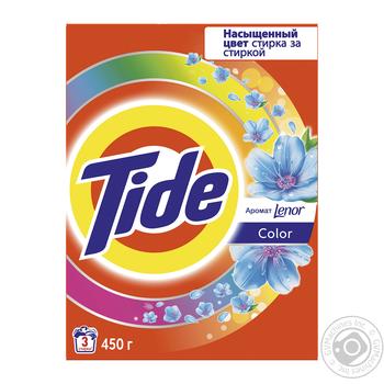 Пральний порошок Tide Color Lenor Touch of Scent автомат 450г купити, ціни на МегаМаркет - фото 1