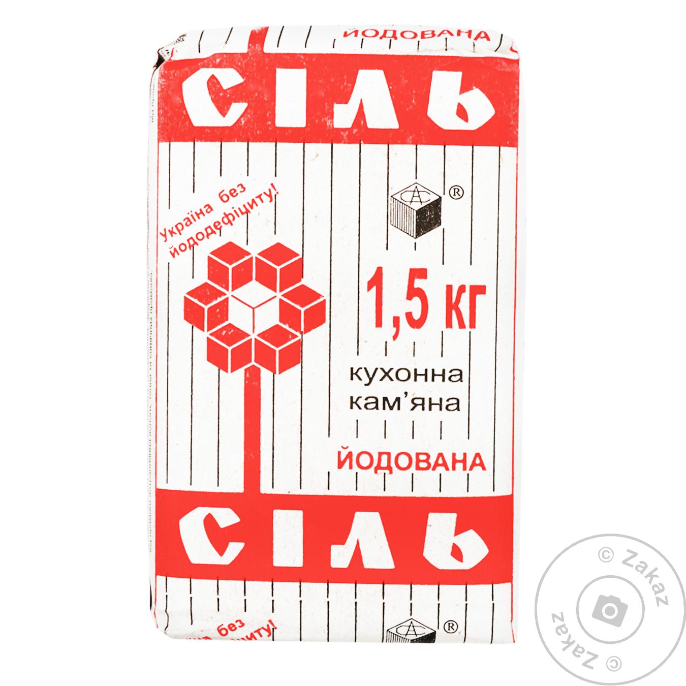 

Соль Артемсоль поваренная йодированная 1.5кг