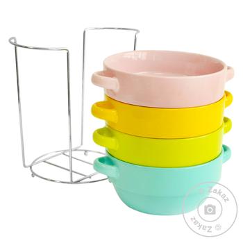 Oselya Set of Bowls with Handles for Broth 640ml 4pcs - buy, prices for ULTRAMARKET - photo 2