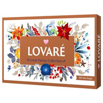 Набір чаю Lovare Tea Collection Great Party 153,5г 90шт - купити, ціни на МегаМаркет - фото 1