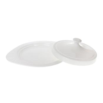 BonaDI Grace White Porcelain Dish for Pancakes with Lid 30cm - buy, prices for Supermarket "Kharkiv" - photo 2