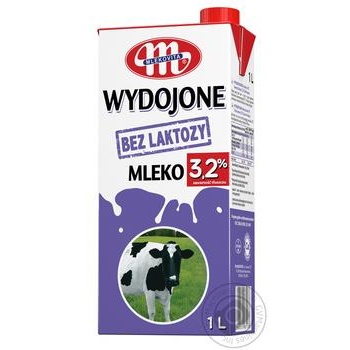 Молоко Mlekovita безлактозне 3,2% 1л купити, ціни на МегаМаркет - фото 1