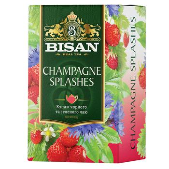 Bisan Champagne Splashes Green and Black Tea 80g - buy, prices for Auchan - photo 1