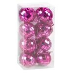 Koopman Set of Christmas Balls 3cm 8pcs Pink