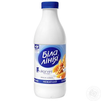 Йогурт Белая линия Мюсли-Курага питьевой нежирный 0,8% 900г купить, цены на МегаМаркет - фото 1