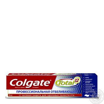 Паста зубна Colgate Total 12 Комплексне відбілюв 50мл купити, ціни на МегаМаркет - фото 1