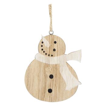 H&S Hanging Wooden Snowman Decoration 10cm - buy, prices for ULTRAMARKET - photo 1