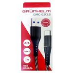 Кабель Type-C Grunhelm тканинна обплітка 1м