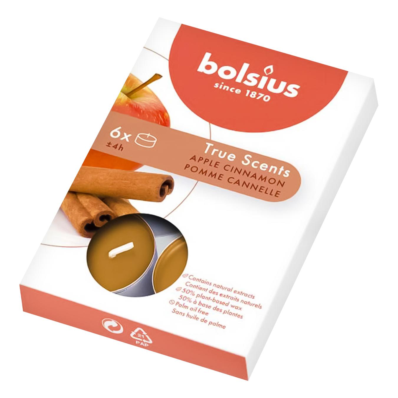 

Свічки-таблетки Bolsius 4 г. 6 шт. True Scents, яблуко з корицею арт. 101926941595