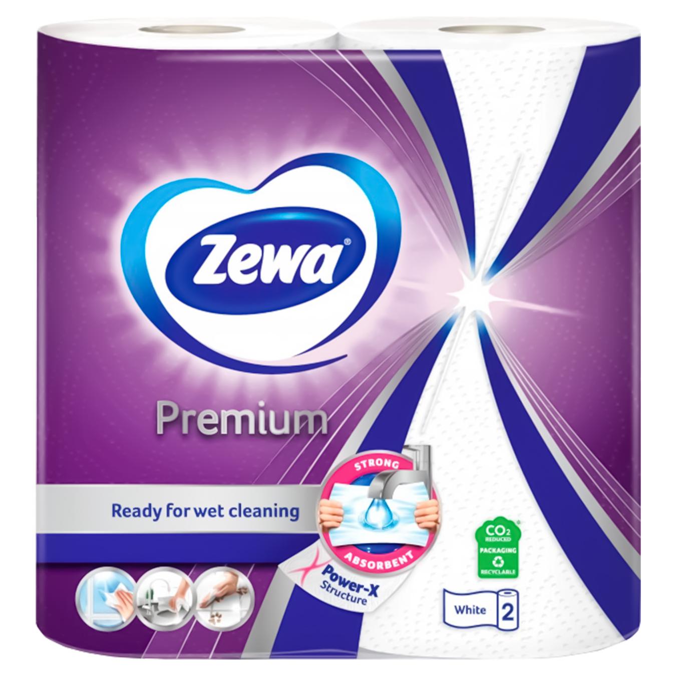 

Полотенца бумажные Zewa Premium двухслойные 2шт