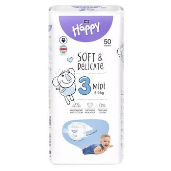 Подгузники Bella Happy Midi 3 5-9кг 50шт - купить, цены на Таврия В - фото 2