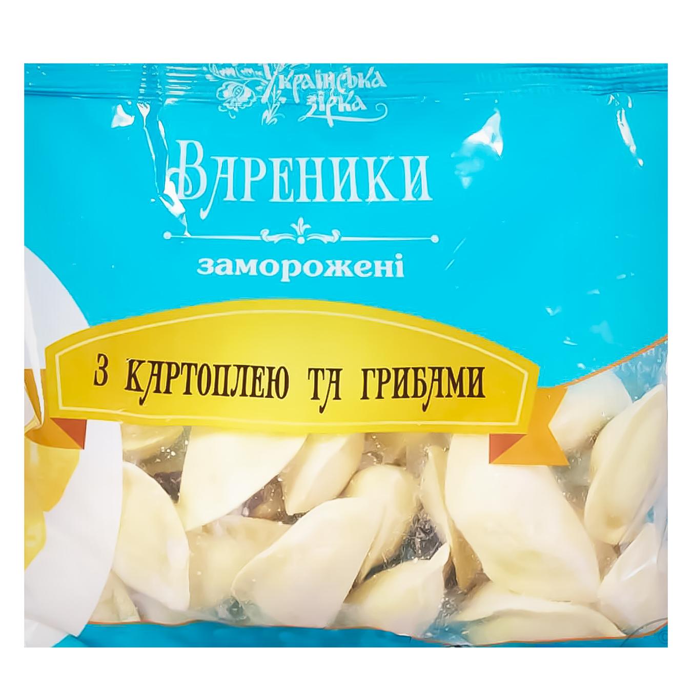 

Вареники Українська Зірка с картофелем и грибами 700г