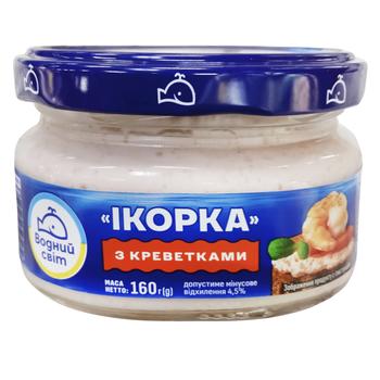 Паста Водный Мир Икорка с креветками 160г - купить, цены на КОСМОС - фото 1