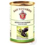 San Eduardo Whole Black Olives 425g