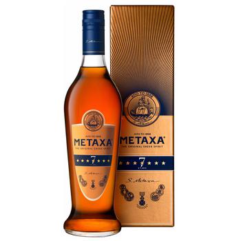 Напиток алкогольный Metaxa 7 звезд 40% 0,7л - купить, цены на КОСМОС - фото 1