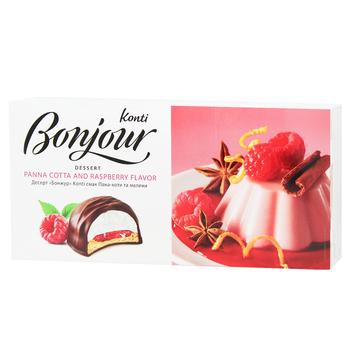 Konti Bonjour Panna Cotta and Raspberry Flavored Dessert 232g