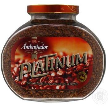 Coffee Ambassador Platinum instant 190g glass jar - buy, prices for MegaMarket - photo 1