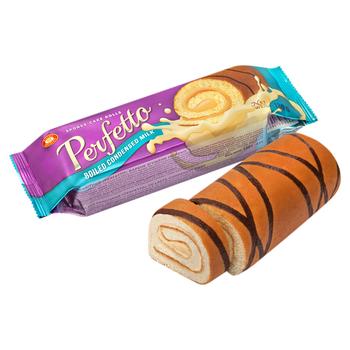 Biscuit Chocolate Perfetto With Condensed Milk Sponge-Cake Roll 130g - buy, prices for MegaMarket - photo 1