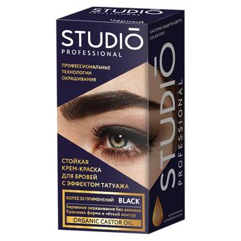 Studio Professional Cream-dye for Eyebrows and Eyelashes Black 30+20ml