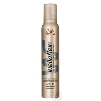 Мусс для волос Wellaflex Объем и восстановление суперсильная фиксация 200мл - купить, цены на - фото 1