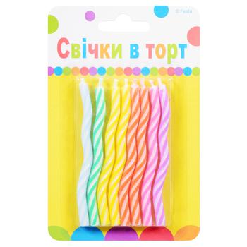 Свечи Party Favors Радуга 8шт - купить, цены на Таврия В - фото 1