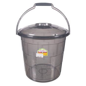 Bursev Tetris Plastic Grey Bucket 20l