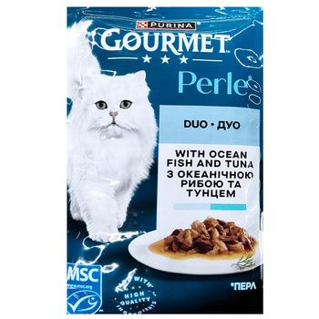 Gourmet Perle Duo Wet Food with Oceanic Fish and Tuna for Adult Cats 85g - buy, prices for Chudo Market - photo 1