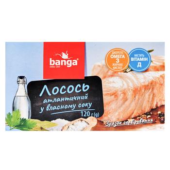 Лосось Banga атлантичний у власному соку 120г - купити, ціни на - фото 2