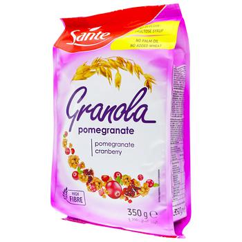 Sante Granola Whole Grain Crispy Cereal Flakes with Pomegranate and Cranberry 350g - buy, prices for NOVUS - photo 1