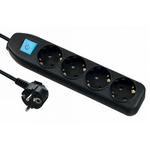 Electraline 4 Sockets Extension Cord 3m Black