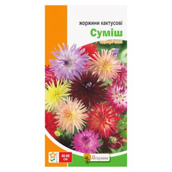 Семена Яскрава Георгина кактусовая смесь 0,2г - купить, цены на Таврия В - фото 1
