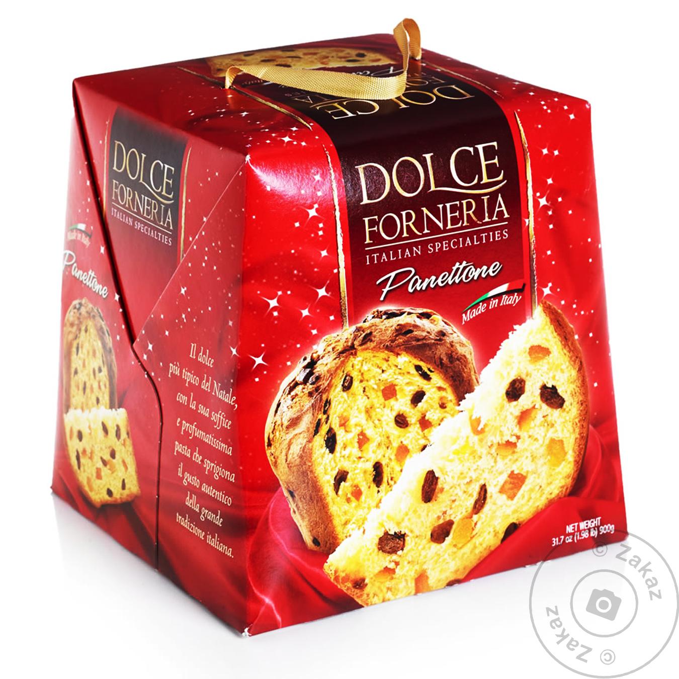 

Кекс Dolce Forneria 900 г Панетоне з родзинками та цукатами (Італія)И082
