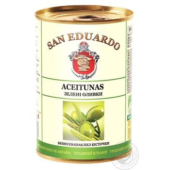 olive San eduardo green pitted 300ml - buy, prices for MegaMarket - photo 1