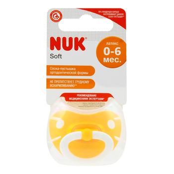 Пустышка Nuk Soft ортодонтическая латексная 1р - купить, цены на - фото 1