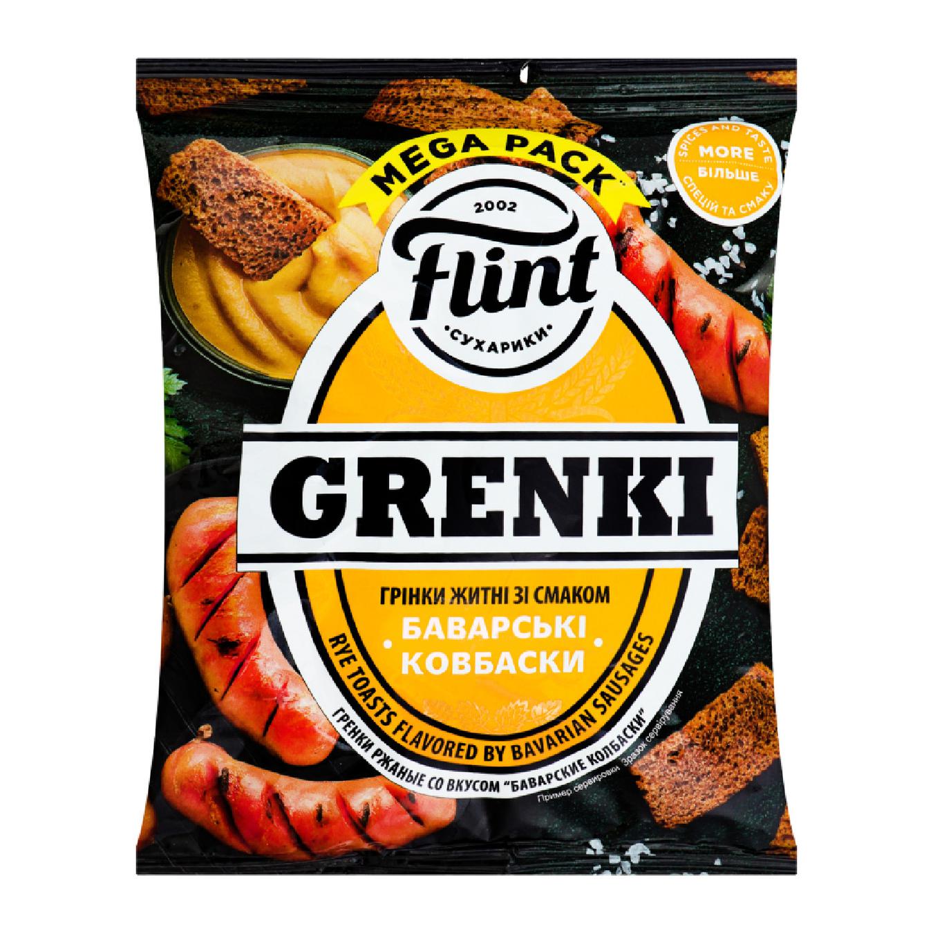 

Гренки Flint Grenki ржаные со вкусом баварских колбасок 100г