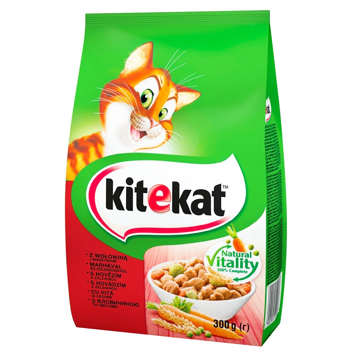 

Корм сухой Kitekat для кошек из говядины 400г