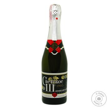 TZSHV Champagne Secular Semi-sweet White Sparkling Wine 10.5-12.5% 0.75l - buy, prices for Auchan - photo 1