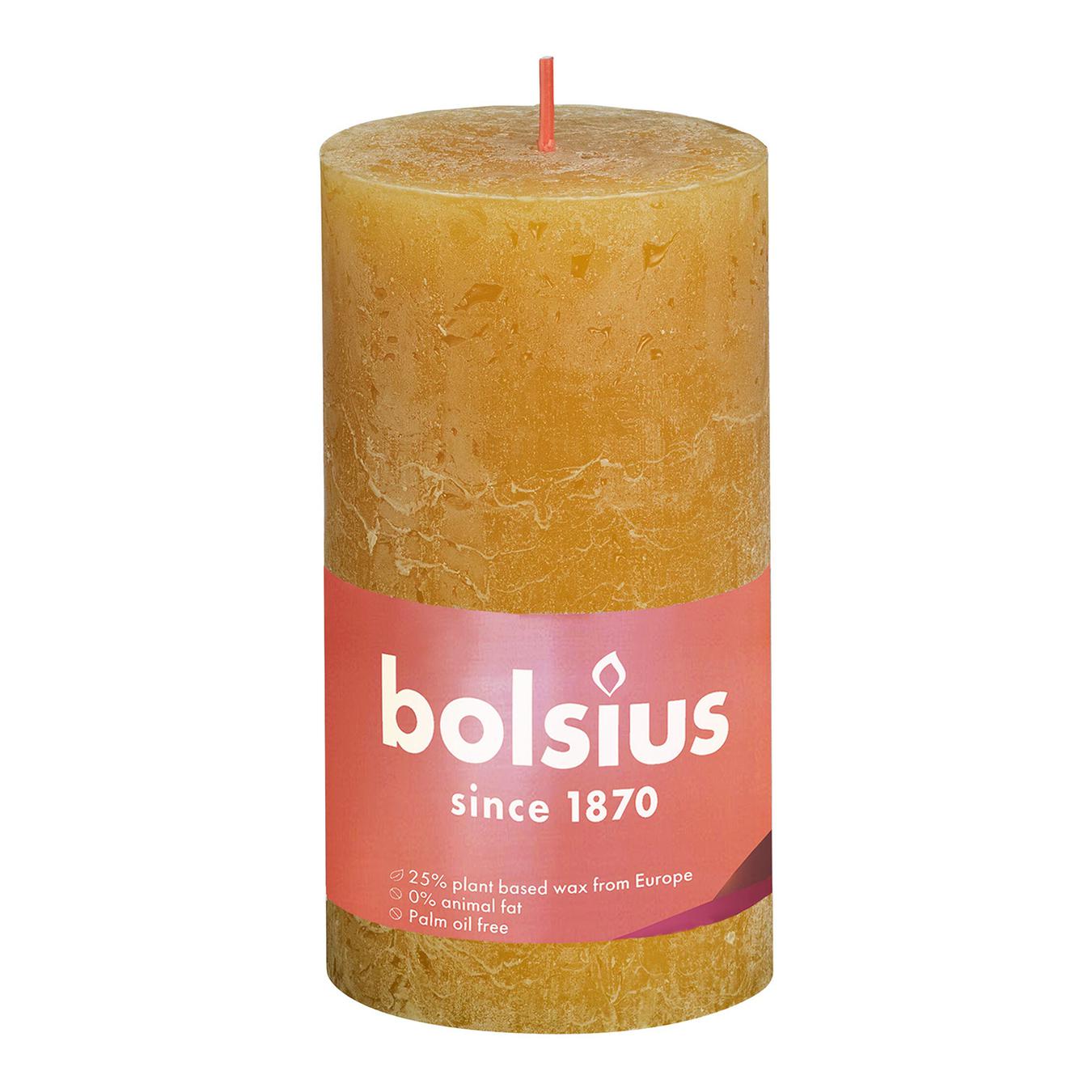 

Свеча Bolsius рустик медово-желтая 130/68