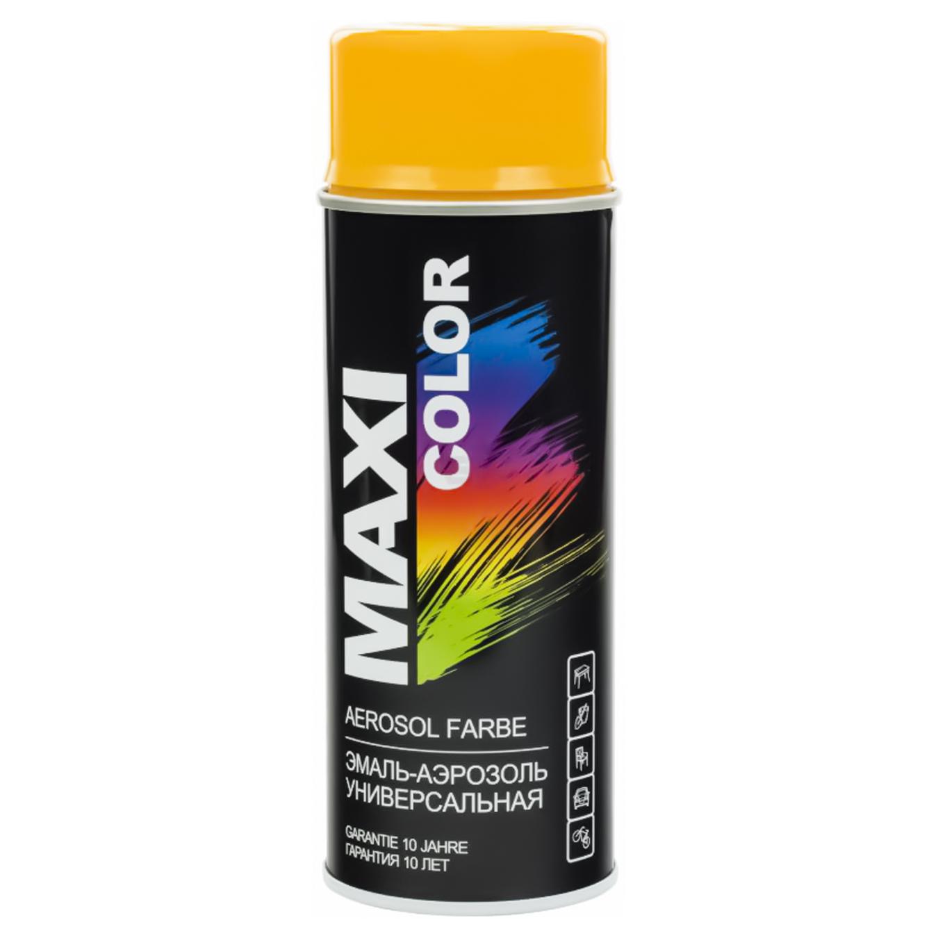 

Эмаль Maxi Color аэрозольная золотисто-желтая универсальная декоративная 0,4л