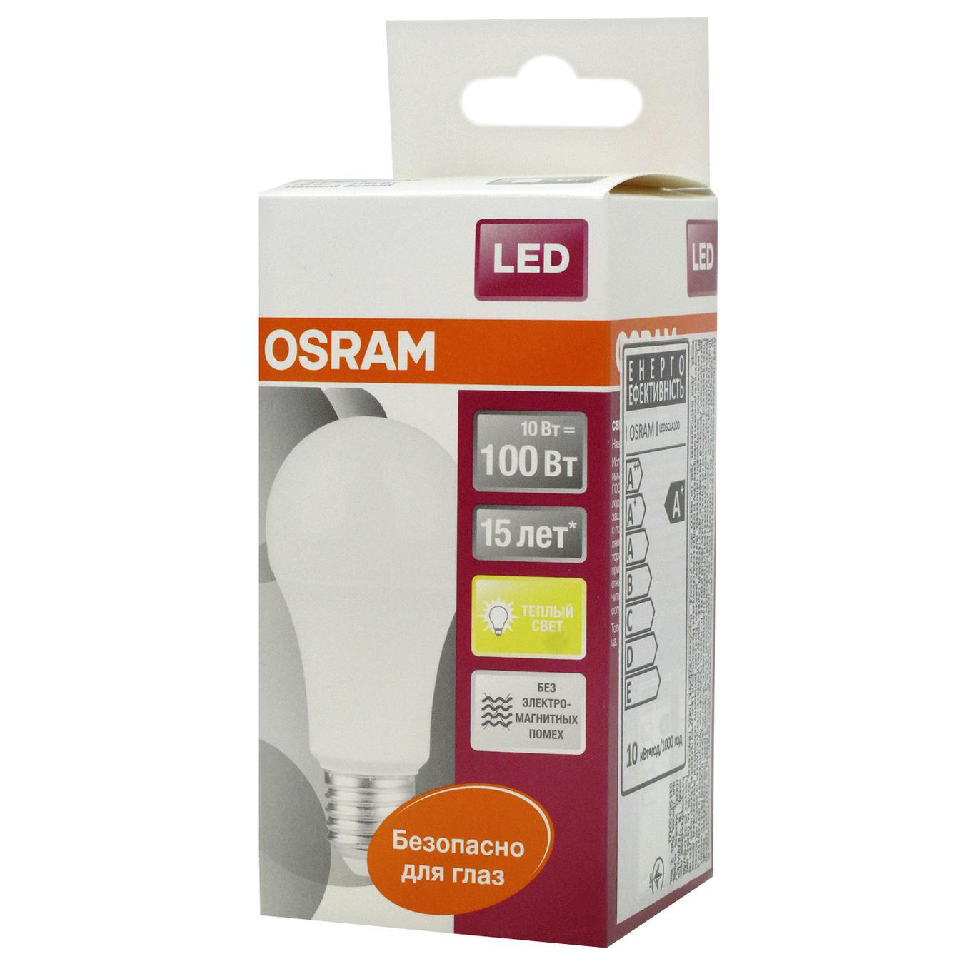 

Лампа светодиодная Osram LED 10.5W 2700К Е27