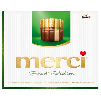 Цукерки Merci шоколадні з мигдалем 250г - купити, ціни на КОСМОС - фото 1