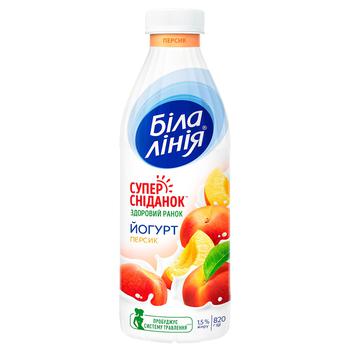 Bila Liniya Peach Yogurt 1.5% 820g - buy, prices for COSMOS - photo 1