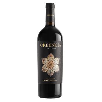 Creencia con Virtud Red Dry Wine 15% 0.75l - buy, prices for NOVUS - photo 1