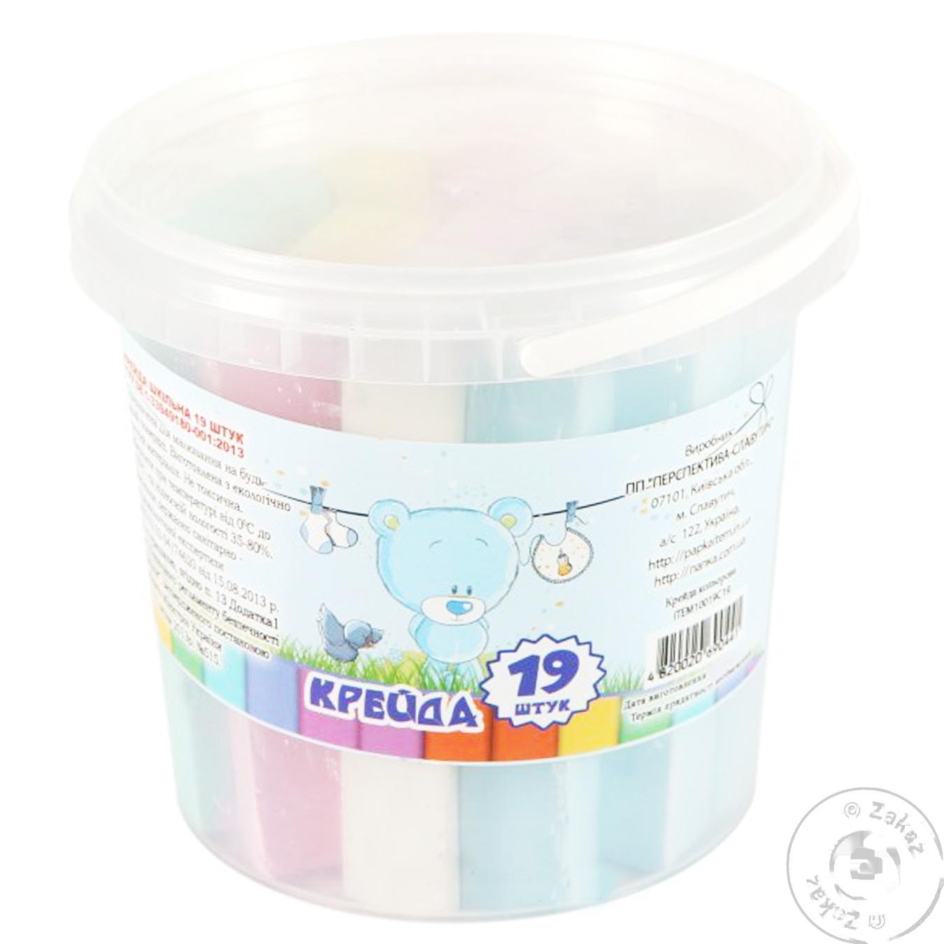 

Мел школьный iTEM iTEM10019C19 Макси цветной 19шт 19х19х100мм