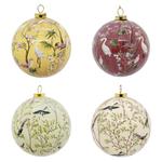 Koopman Flowers with Birds Christmas Ball 7cm