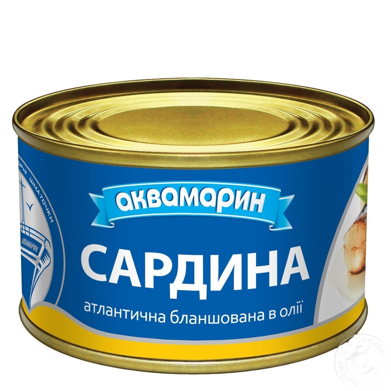 

Сардина Аквамарин бланшированная в масле 230г