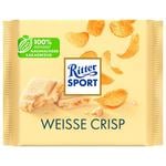 Шоколад білий Ritter Sport з рисово-кукурудзяними пластівцями 100г